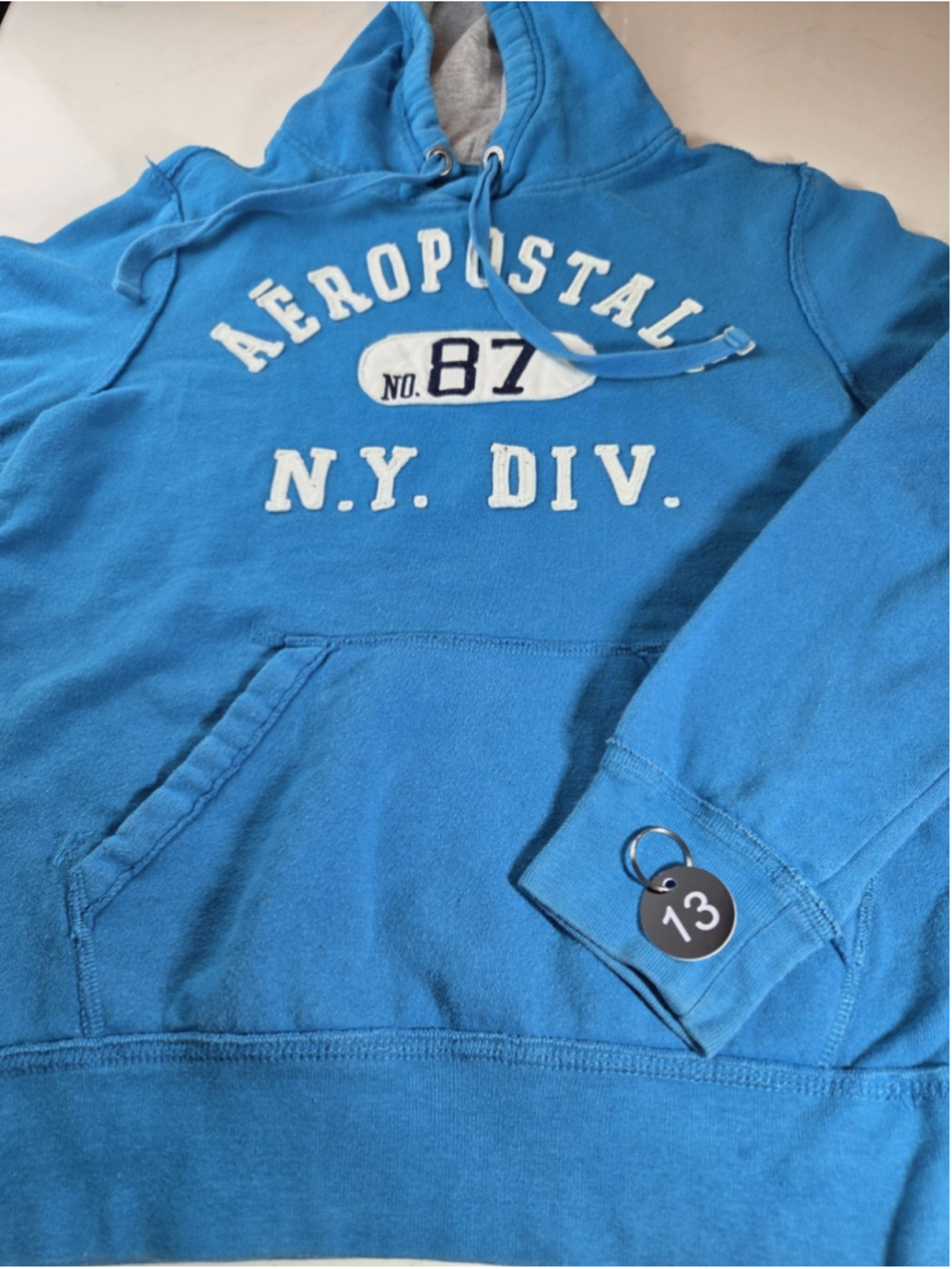 Aeropostale Women’s XS Blue No. 87 NY Div Pullover Hoodie #13